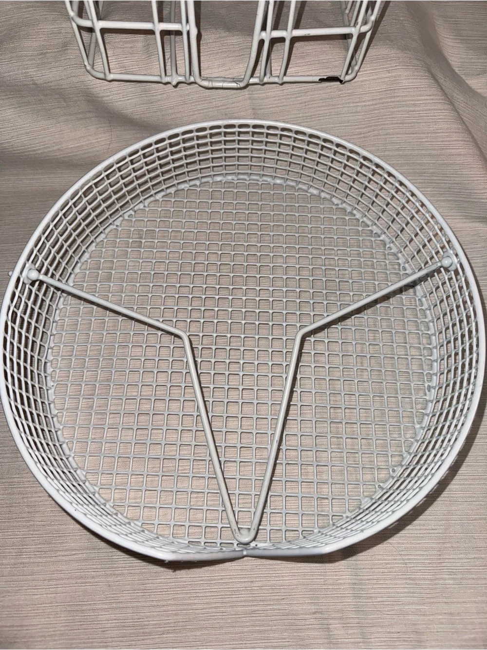 White Metal Wire Paper Plate Holder and Napkin Holder Set - Home Accents